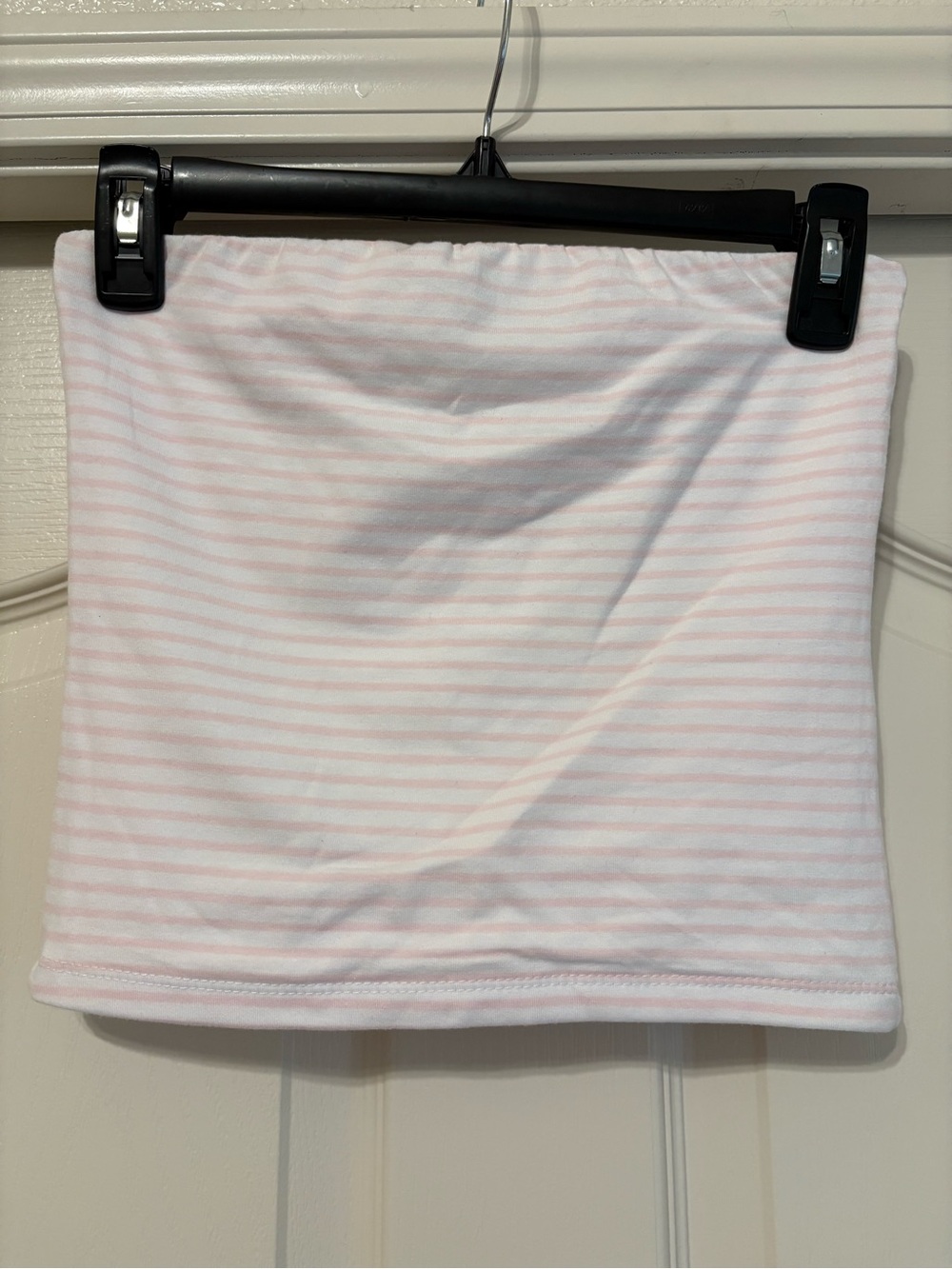 Striped Pink Tube Top - Women's Strapless Knit